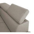 ECKSOFA inkl. Funktionen Ecru Webstoff  - Ecru/Silberfarben, Design, Textil/Metall (257/226cm) - Xora