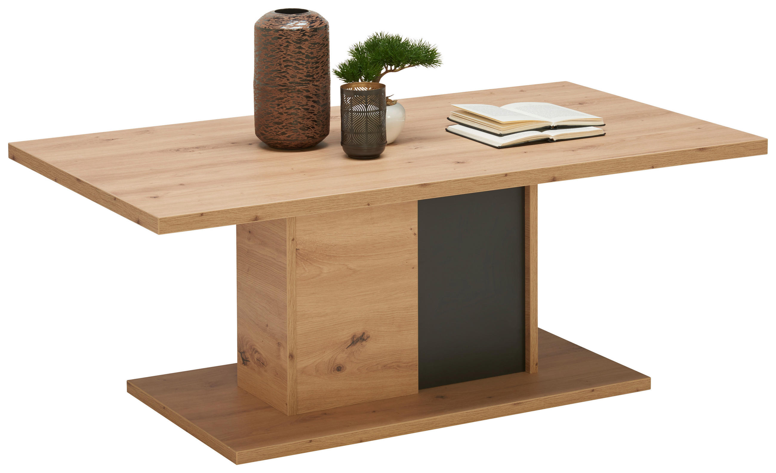 COUCHTISCH 115/65/45 cm rechteckig Anthrazit, Eichefarben  - Eichefarben/Anthrazit, Design, Holzwerkstoff (115/65/45cm) - Carryhome