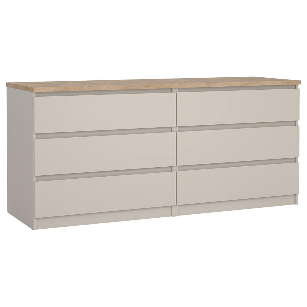 Boxxx ŠIROKÁ KOMODA, barvy dubu, kašmírová, 153,8/70,1/50 cm