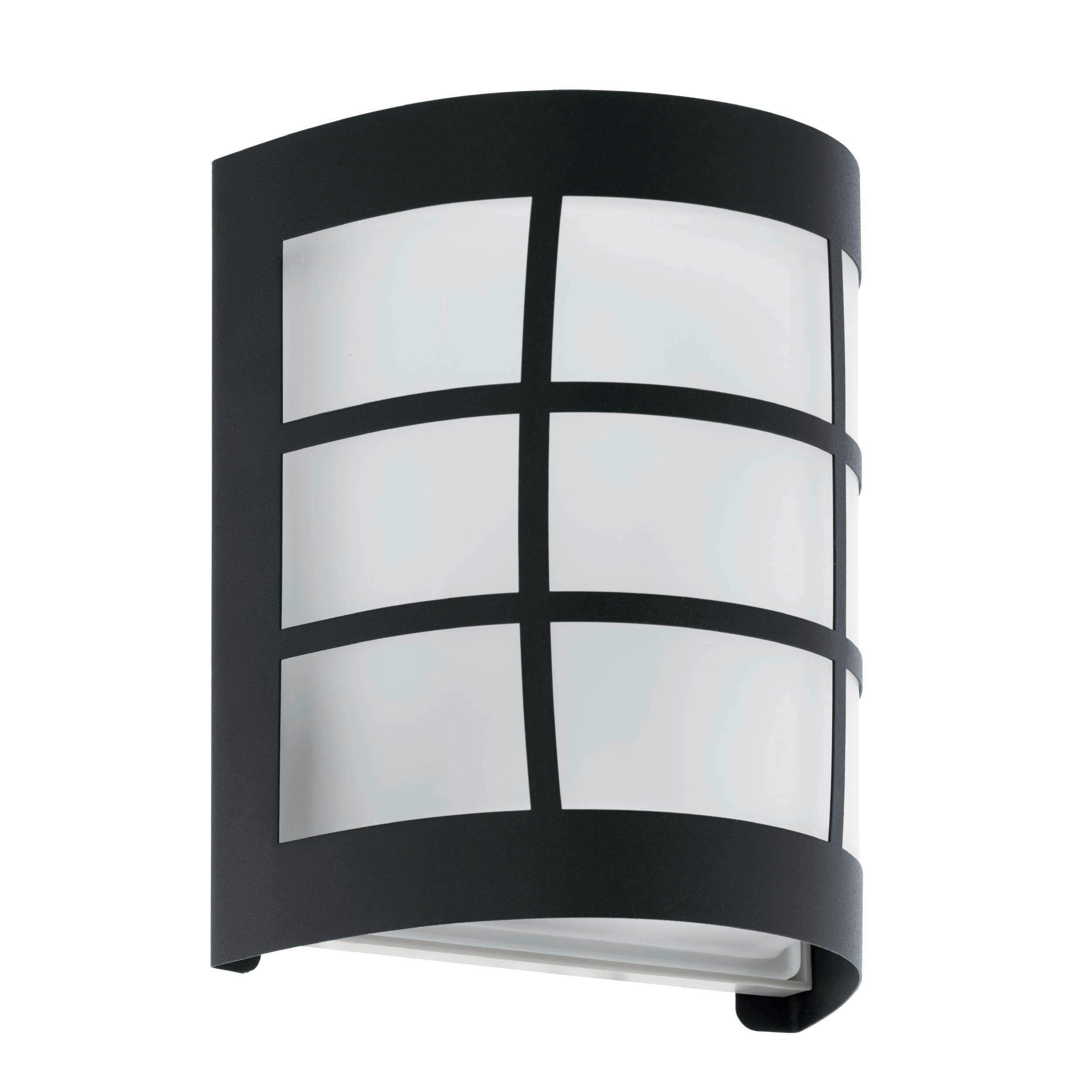 VÄGGLAMPA FÖR UTOMHUS - vit/svart, Basics, metall/glas (13,5cm) - Eglo