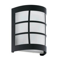 AUßENWANDLEUCHTE 13,5 cm   - Schwarz/Weiß, Basics, Glas/Metall (13,5cm)