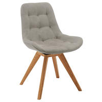STUHL  in Flachgewebe  - Hellgrau, Konventionell, Holz/Textil (56/84/63cm) - Carryhome