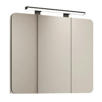 OMARA Z OGLEDALOM 85/74/18 cm  - bela, Moderno, steklo/leseni material (85/74/18cm) - Ti'me