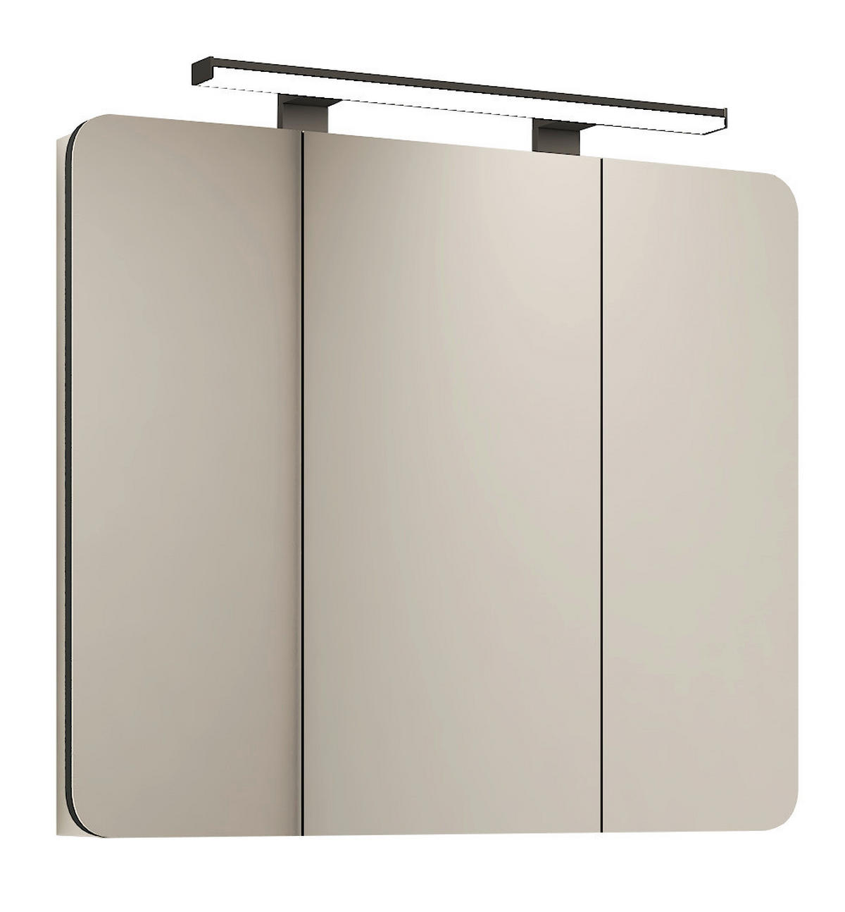 OMARA Z OGLEDALOM 85/74/18 cm  - bela, Moderno, steklo/leseni material (85/74/18cm) - Ti'me