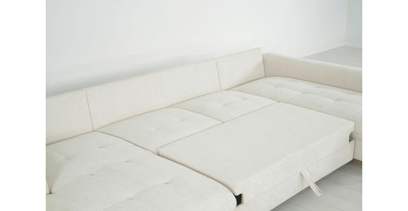 WOHNLANDSCHAFT Beige Chenille  - Beige/Schwarz, KONVENTIONELL, Textil/Metall (160/340/188cm) - Xora