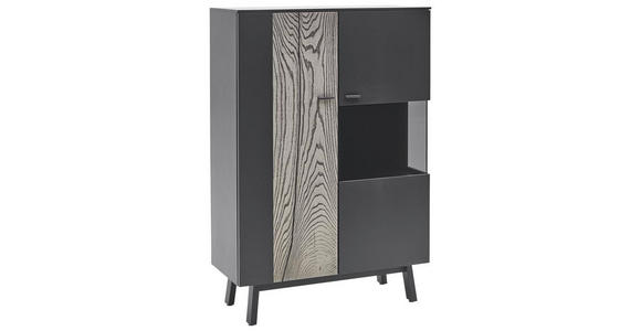HIGHBOARD 97,5/144/41,2 cm - Anthrazit/Grau, Design, Glas/Holz (97,5/144/41,2cm) - Dieter Knoll