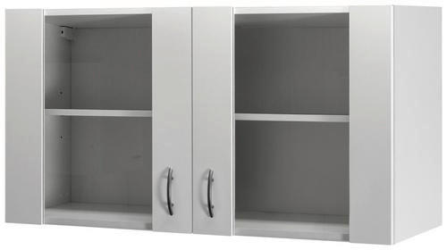 KÜCHENOBERSCHRANK 100/54,8/32 cm  in Weiß  - Edelstahlfarben/Weiß, Holzwerkstoff/Kunststoff (100/54,8/32cm) - FlexWell