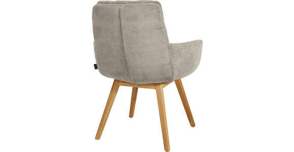ARMLEHNSTUHL  Stoffauswahl, Typenauswahl, Gestellauswahl Cord  - Sandfarben/Eichefarben, Design, Holz/Textil (63/90/69cm) - Johann Jakob