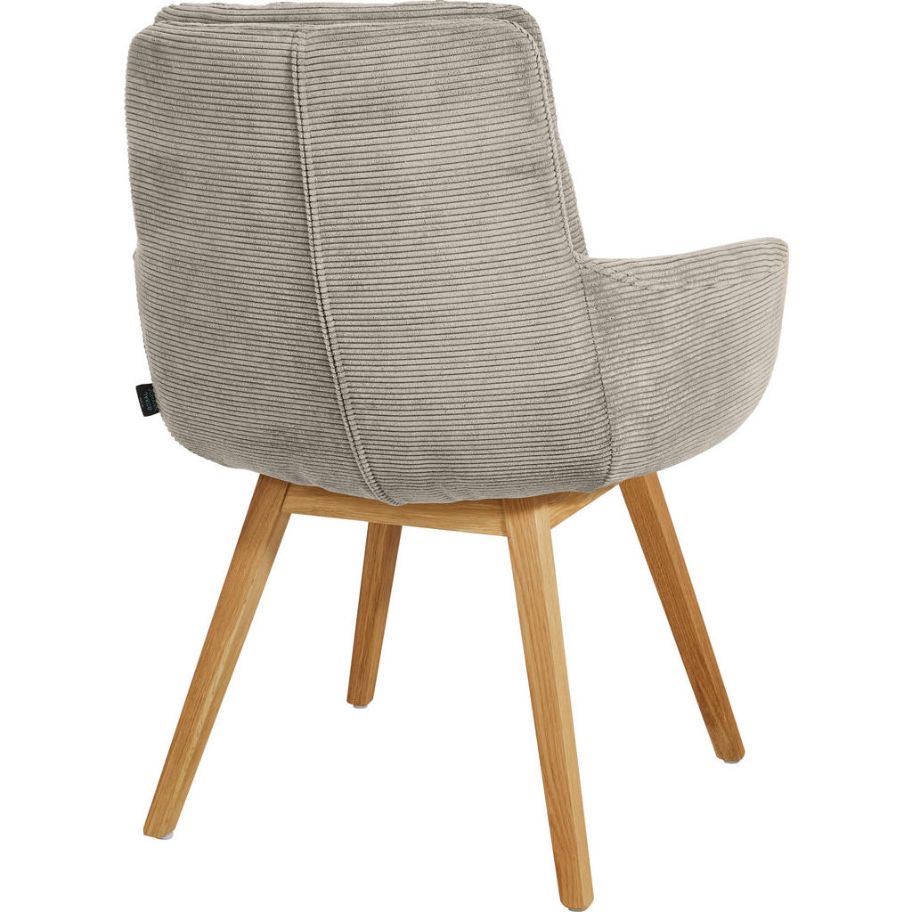 Thumbnail - Johann Jakob Armlehnstuhl, Eiche, Sand, Textil, Eiche, konisch, 63x90x69 cm, Blauer Engel, Goldenes M, Dgm, Oeko-Tex® St...