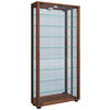 VITRINE in Nussbaumfarben  - Nussbaumfarben/Schwarz, Modern, Glas/Holzwerkstoff (59/114,8/18cm) - MID.YOU