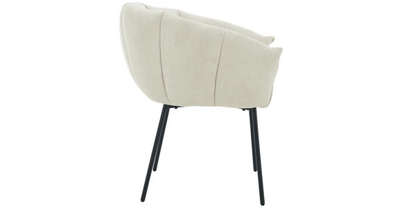 ARMLEHNSTUHL  Stoffauswahl Struktur  - Beige/Schwarz, Design, Textil/Metall (66/78/72cm) - Carryhome