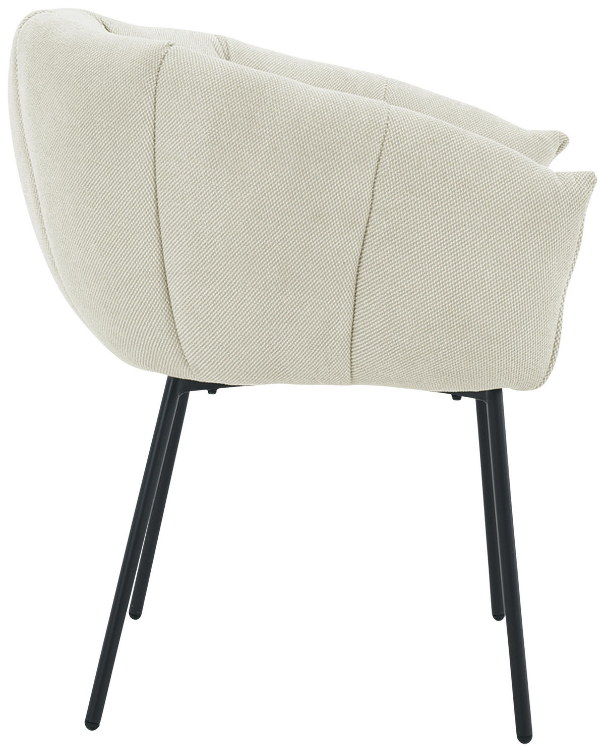 ARMLEHNSTUHL  in Eisen Struktur  - Beige/Schwarz, Design, Textil/Metall (66/78/72cm) - Carryhome