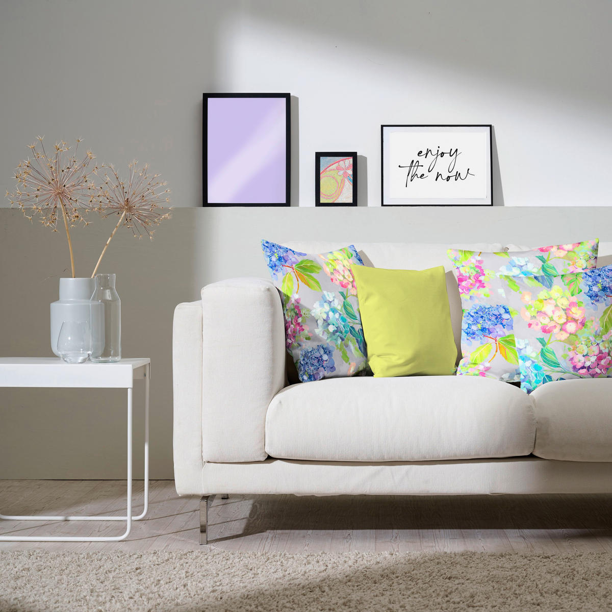 ZIERKISSEN  48/48 cm   - Mauve/Hellgrau, Basics, Textil (48/48cm) - Apelt