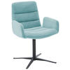 ARMLEHNSTUHL  in Cord  - Petrol/Schwarz, Design, Textil/Metall (61/88/66cm) - Dieter Knoll