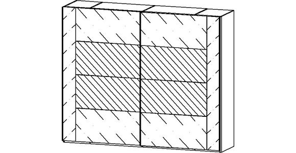 SCHWEBETÜRENSCHRANK 271/223/68 cm 2-türig Graphitfarben  - Graphitfarben, Design, Glas/Holzwerkstoff (271/223/68cm) - Xora