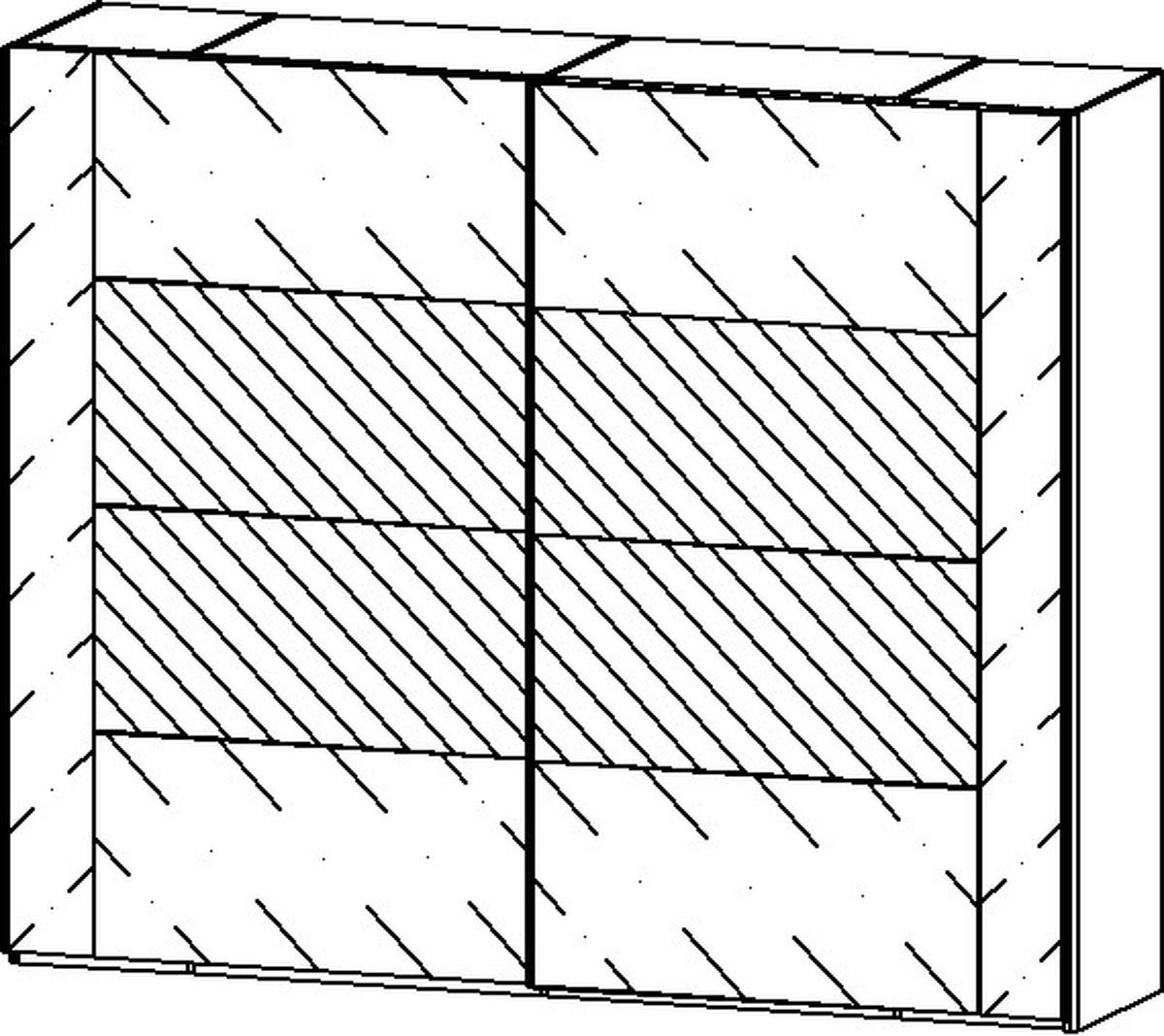 SCHWEBETÜRENSCHRANK in Graphitfarben  - Graphitfarben, Design, Glas/Holzwerkstoff (271/223/68cm) - Xora