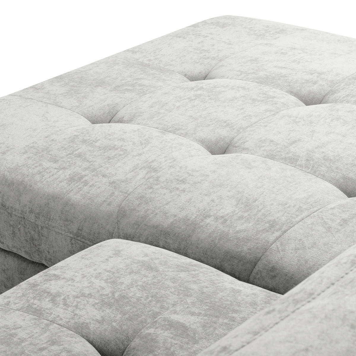 ECKSOFA PRADO Grau Webstoff Bettkasten, Kopfteilverstellung, Sitztiefenverstellung  - Schwarz/Grau, Design, Textil/Metall (195/268cm) - Livetastic
