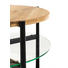 COUCHTISCH in Holz, Metall, Glas 77/77/43 cm - Eichefarben/Schwarz, Design, Glas/Holz (77/77/43cm) - Hom`in COUCHTISCH in Holz, Metall, Glas 77/77/43 cm - Eichefarben/Schwarz, Design, Glas/Holz (77/77/43cm) - Hom`in