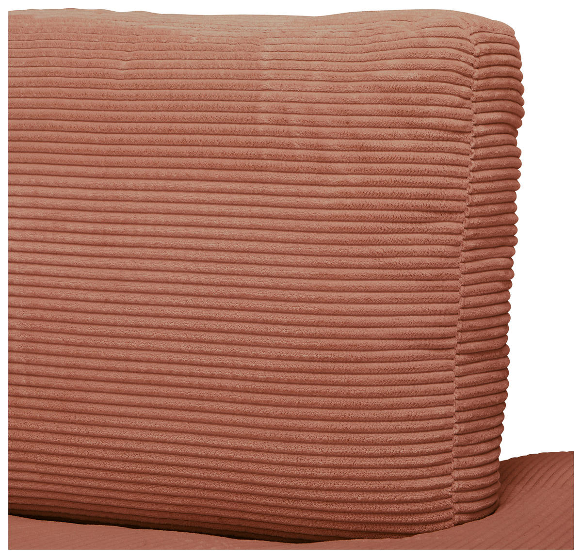ECKSOFA Rostfarben Cord  - Rostfarben/Schwarz, Design, Kunststoff/Textil (265/224cm) - Hom`in