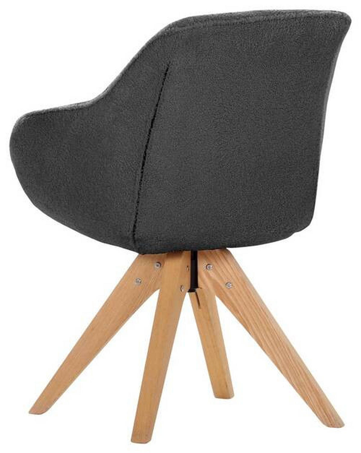 ARMLEHNSTUHL  in Bouclé, Teddystoff  - Eichefarben/Anthrazit, Design, Holz/Textil (60/83/65cm) - Landscape