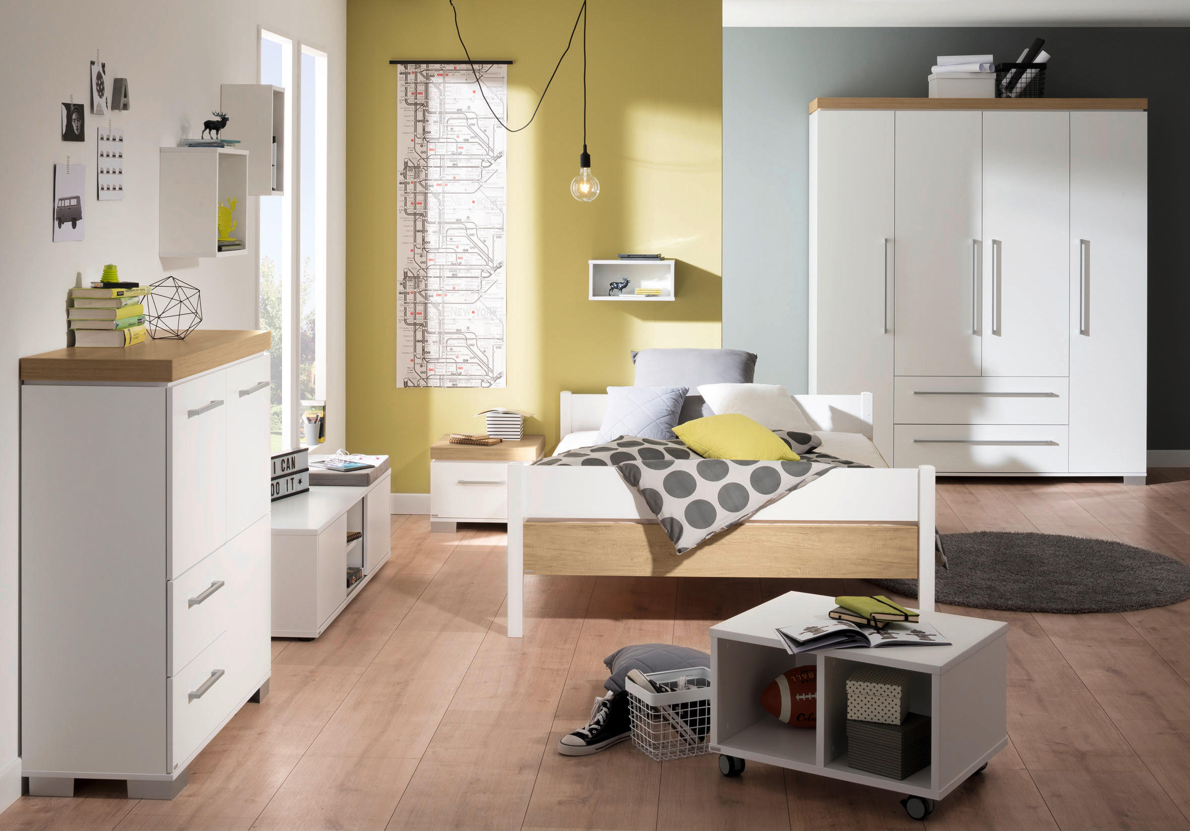 HIGHBOARD KIRA  in 90,9/111,8/39,6 cm  - Eichefarben/Silberfarben, Design, Holzwerkstoff/Kunststoff (90,9/111,8/39,6cm) - Paidi
