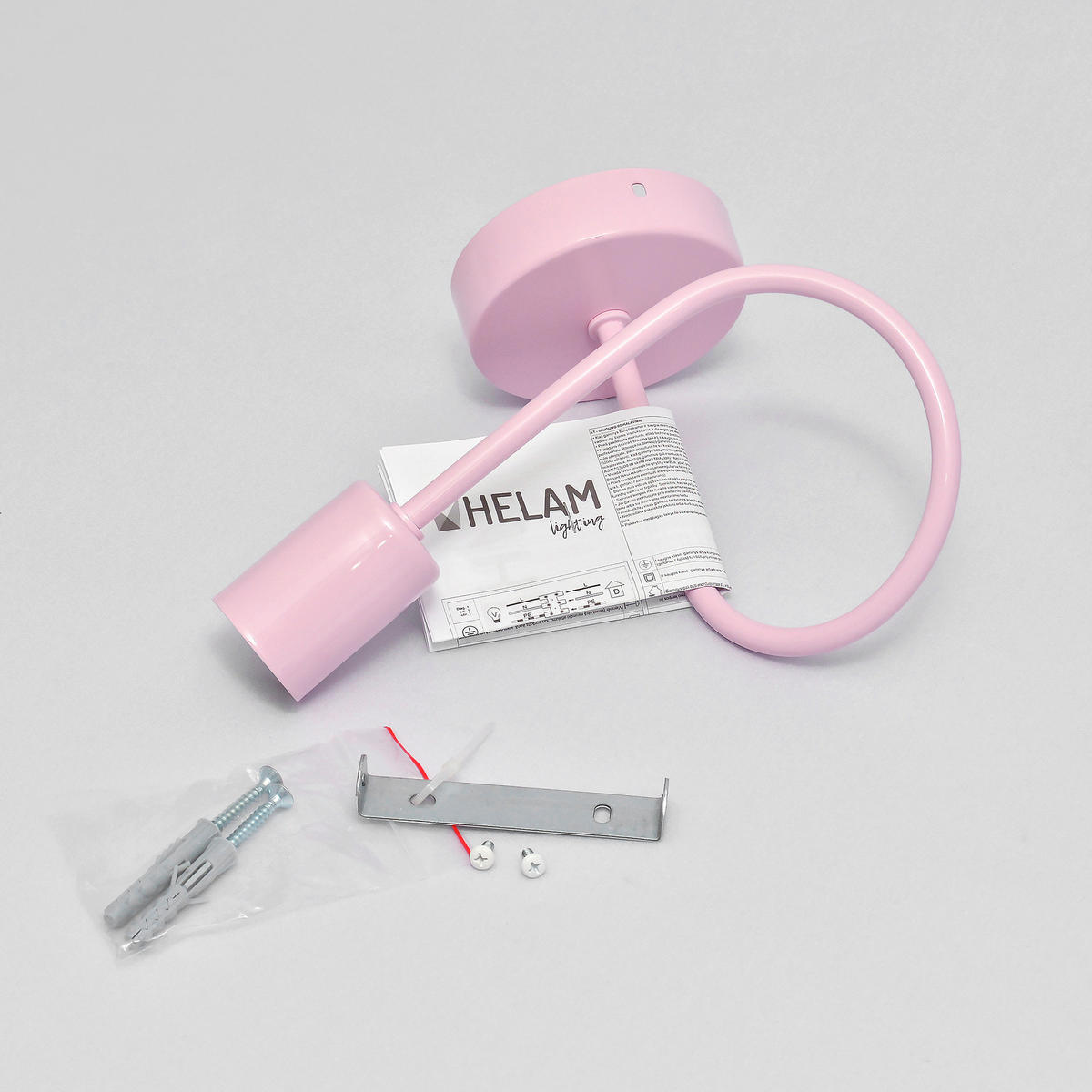 KINDERWANDLEUCHTE OXFORD  - Hellrosa, KONVENTIONELL, Metall (20/20/24cm)