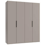 DREHTÜRENSCHRANK  in Sahara  - Schwarz/Sahara, KONVENTIONELL, Holzwerkstoff/Metall (200/236/58cm) - Hom`in