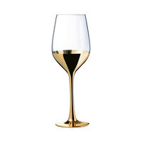 PAHAR PENTRU VIN ROȘU  - auriu/transparent, Basics, sticlă (0,35l)