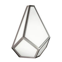 VÄGGLAMPA Diamond 22,9/13,3/30,5 cm   - nickelfärgad, Basics, metall (22,9/13,3/30,5cm) - Elstead Lighting