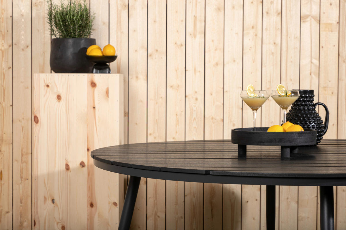 UTEBORD metall, plast rund  - svart, Klassisk, metall/plast (150/150/74cm) - Gardenson