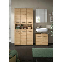 BADRUM 150 cm  - svart/ek Artisan, Basics, trämaterial/plast (150cm) - MID.YOU