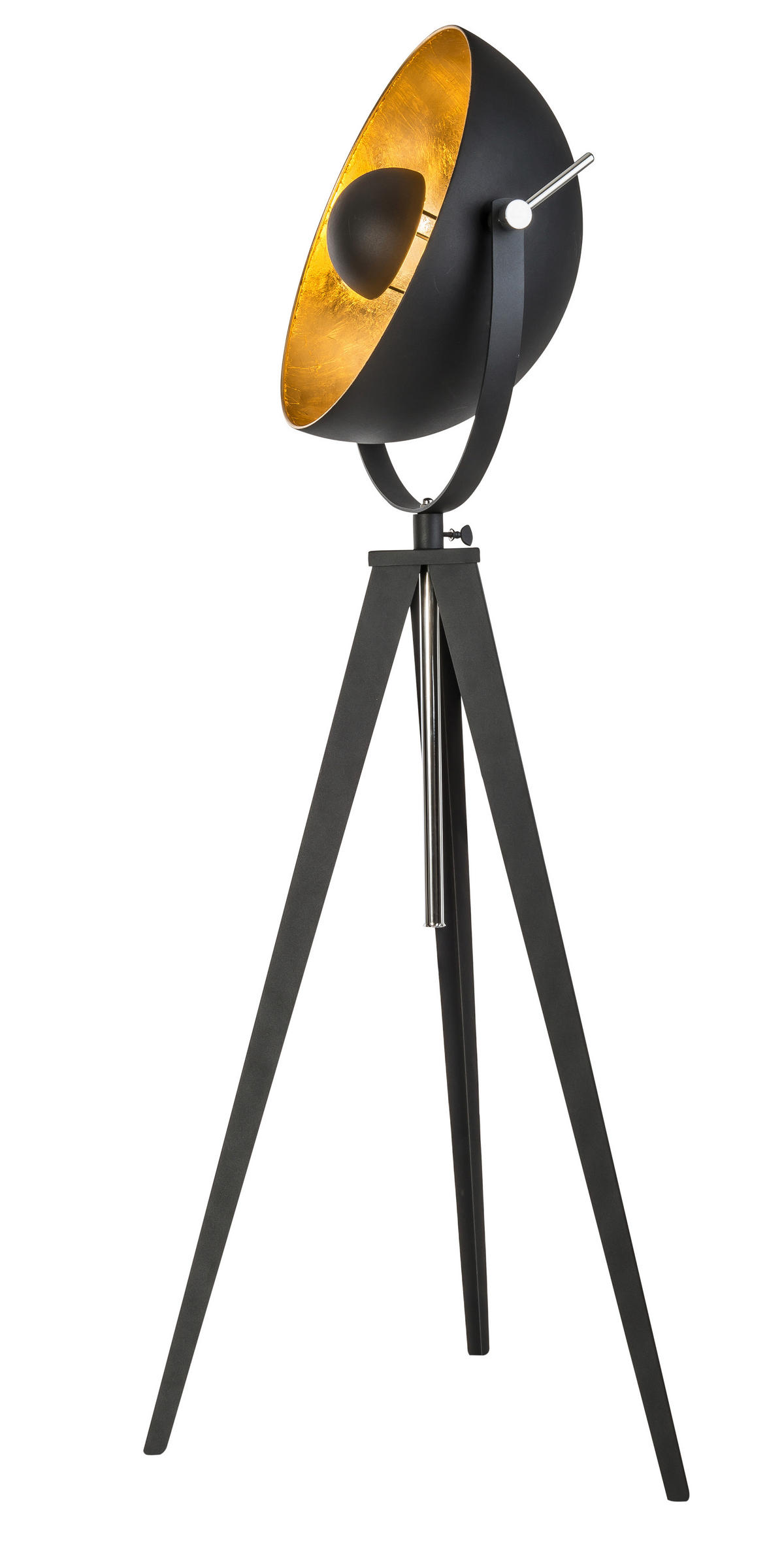 GOLVLAMPA Bowy 63,5/168 cm    - svart/guldfärgad, Design, metall (63,5/168cm)