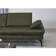 ECKSOFA in Echtleder Grau, Grün  - Schwarz/Grau, Design, Leder/Metall (157/325cm) - Dieter Knoll