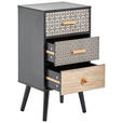 NACHTSCHRANK 35/65/29 cm  - Multicolor/Schwarz, Trend, Holz/Holzwerkstoff (35/65/29cm) - Carryhome