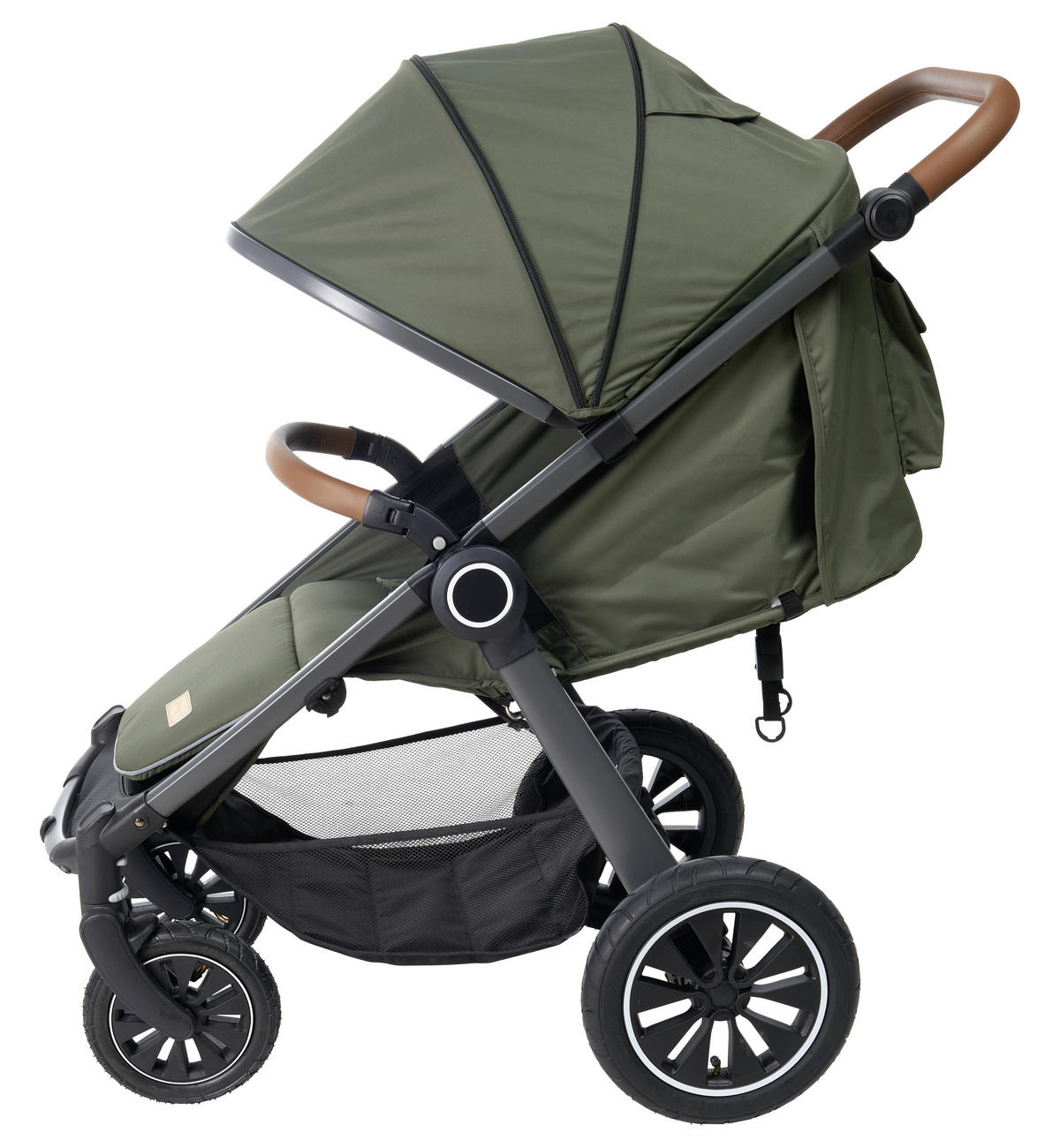 BUGGY Smart  - Schwarz/Olivgrün, Trend, Textil/Metall (115/56/105cm) - Jimmylee