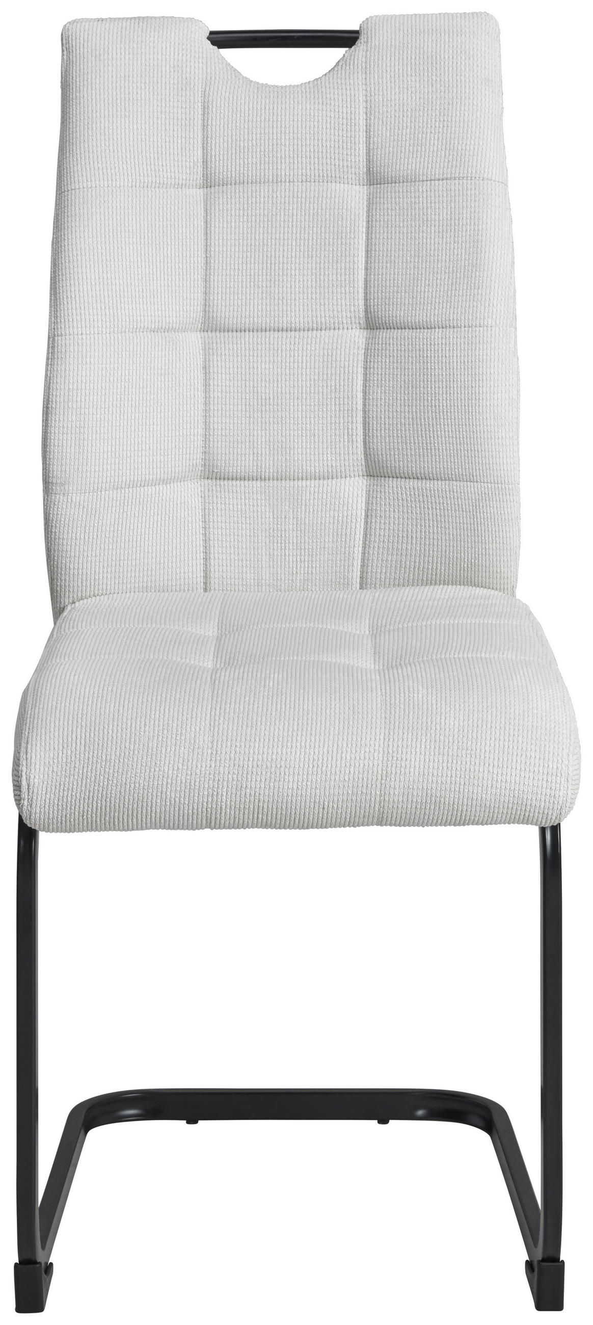 SCHWINGSTUHL  in Eisen Mikrofaser  - Beige/Schwarz, LIFESTYLE, Textil/Metall (44/96/59cm) - MID.YOU