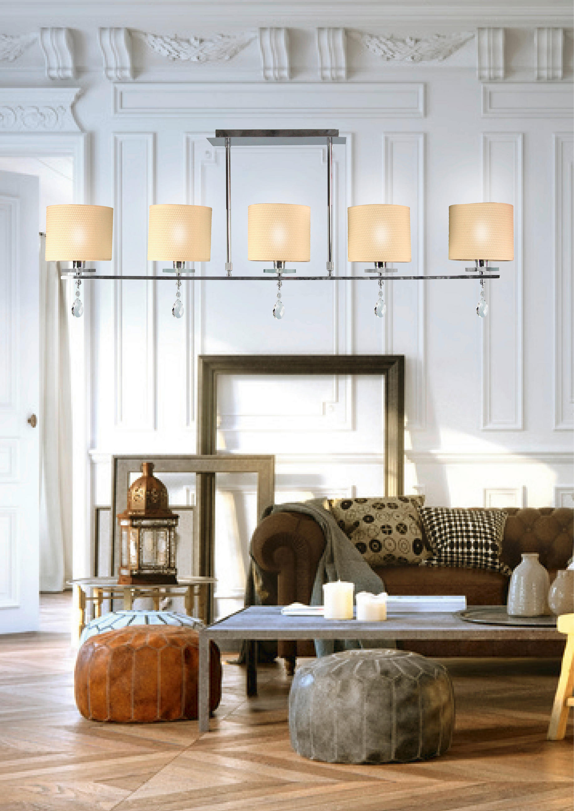 TAKLAMPA Estera 112/15/55 cm  - kromfärg, Klassisk, metall/plast (112/15/55cm)