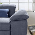 ECKSOFA in Chenille Blau  - Chromfarben/Blau, Design, Textil (242/313cm) - Xora