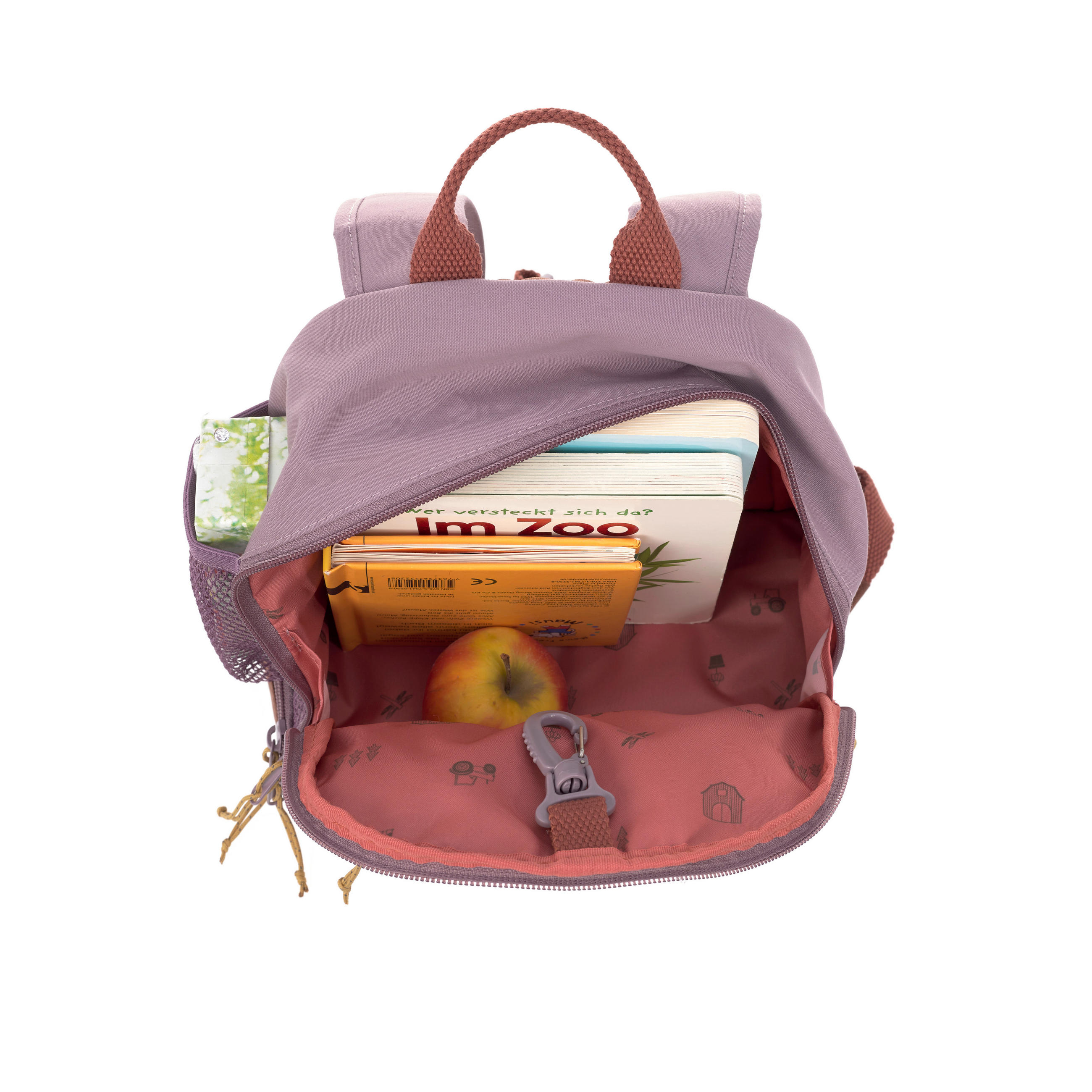 KINDERRUCKSACK Adventure Mini  - Lila/Braun, Basics, Textil (24,5/15,5/27cm) - Lässig