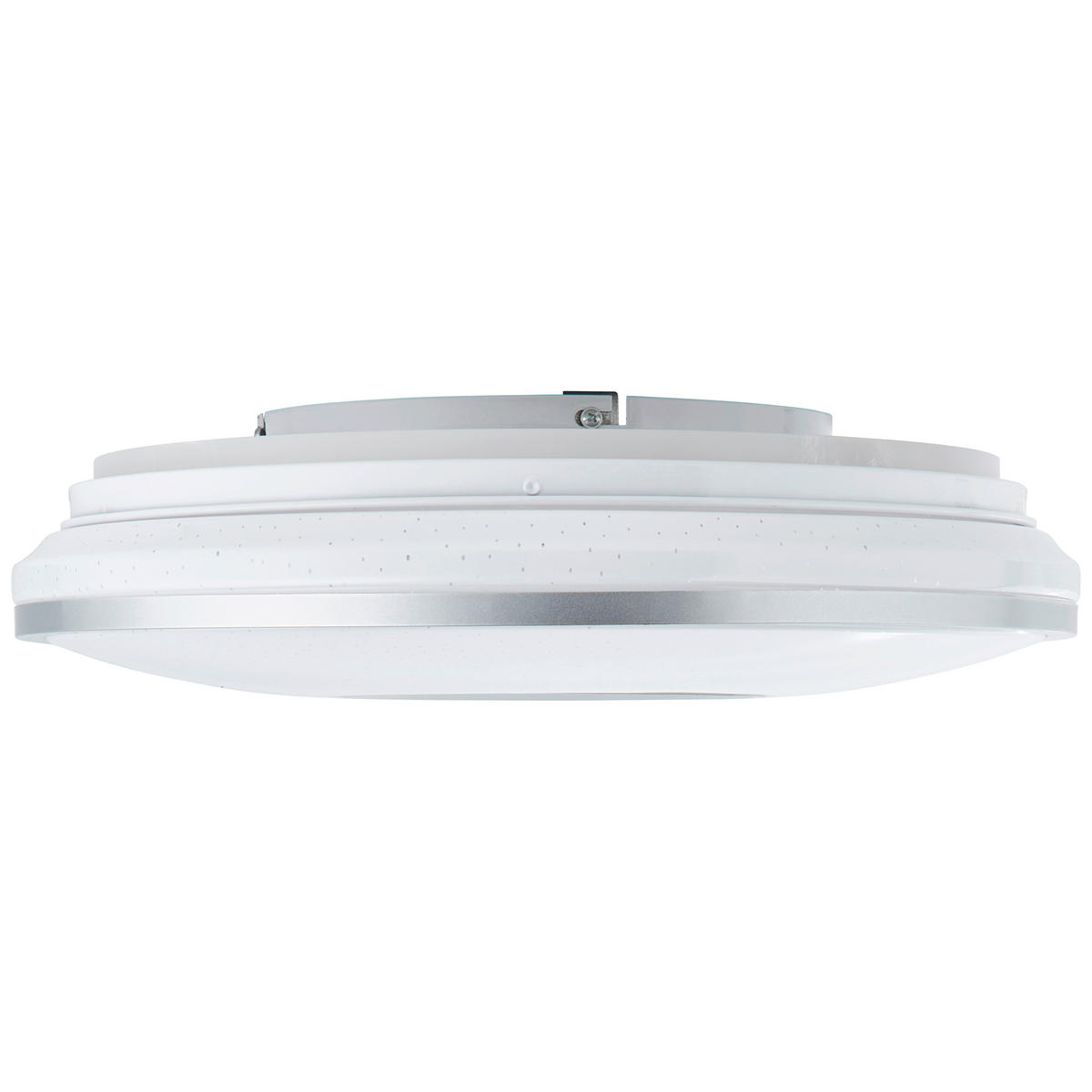 LED-DECKENLEUCHTE  39/10,3 cm    - Weiss/Silberfarben, Design, Kunststoff/Metall (39/10,3cm) - Brilliant