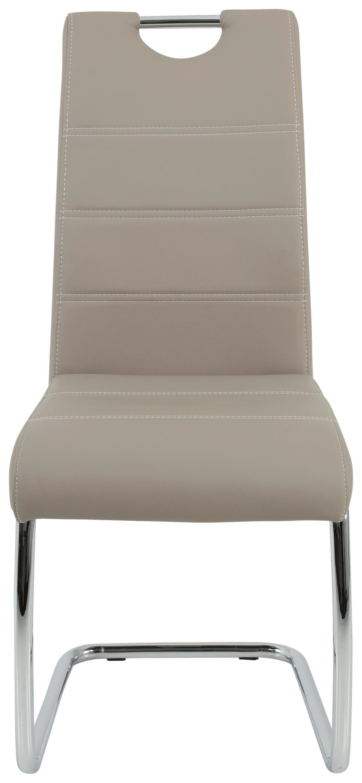 SCHWINGSTUHL  in Lederlook  - Chromfarben/Weiß, Design, Textil/Metall (43/98/59cm) - Carryhome