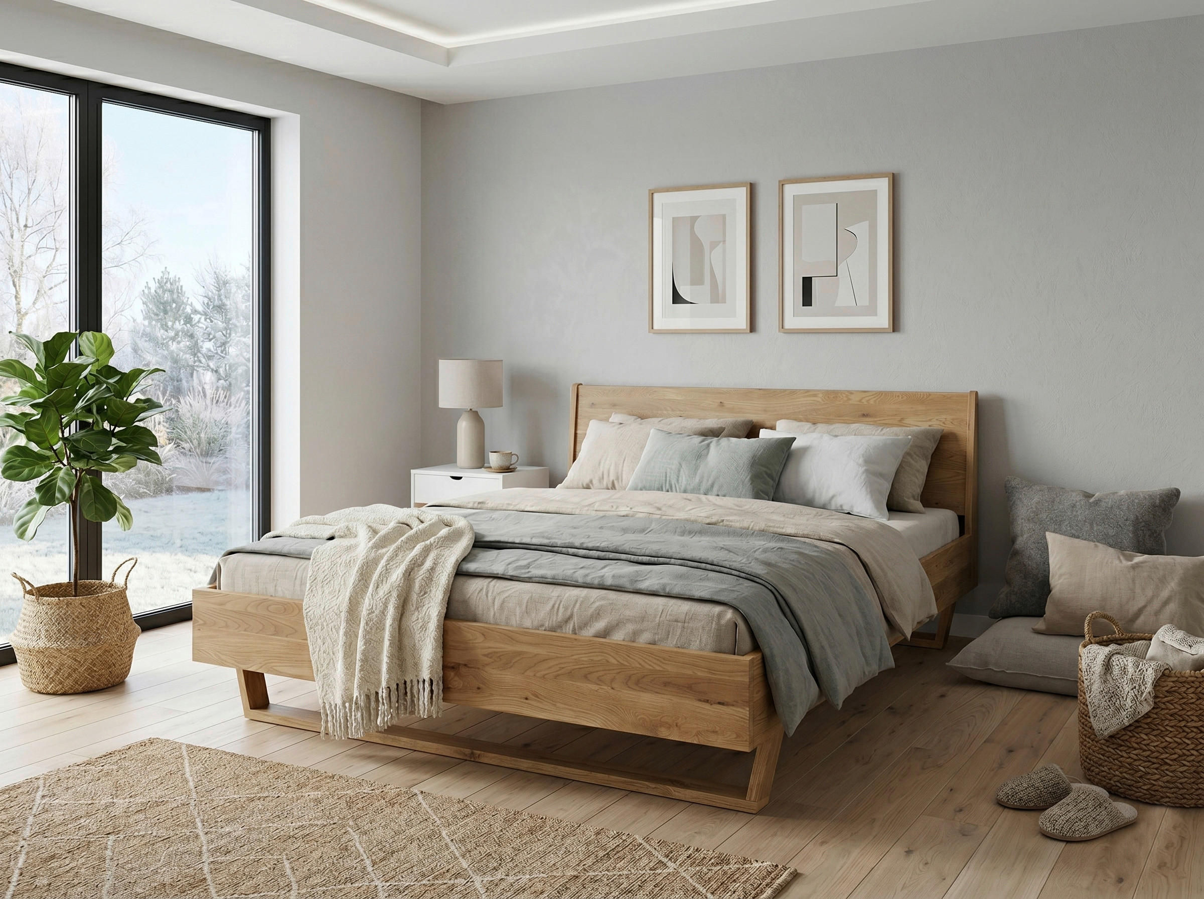 BETT 180/200 cm  Wildeiche   - Wildeiche, Modern, Holz (180/200cm) - MID.YOU
