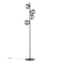 STEHLEUCHTE Luce Ambiente e Design 34,5/28/160 cm   - Dunkelgrau/Schwarz, KONVENTIONELL, Glas/Metall (34,5/28/160cm)