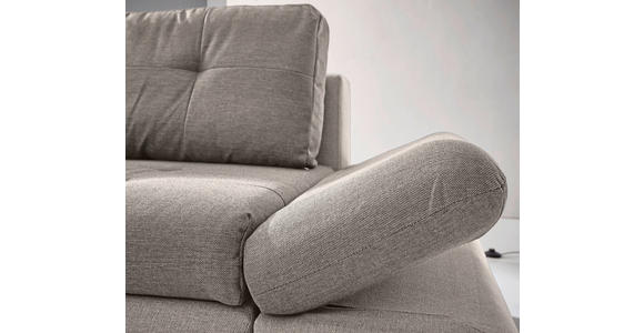 ECKSOFA in Webstoff Beige  - Chromfarben/Beige, Design, Kunststoff/Textil (302/187cm) - Carryhome