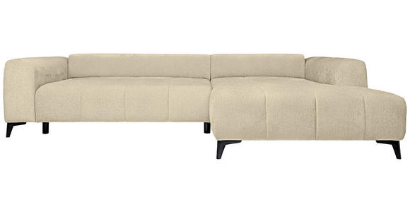 ECKSOFA  in Chenille Beige  279/222 cm  - Beige/Schwarz, KONVENTIONELL, Kunststoff/Textil (279/222cm) - Hom`in