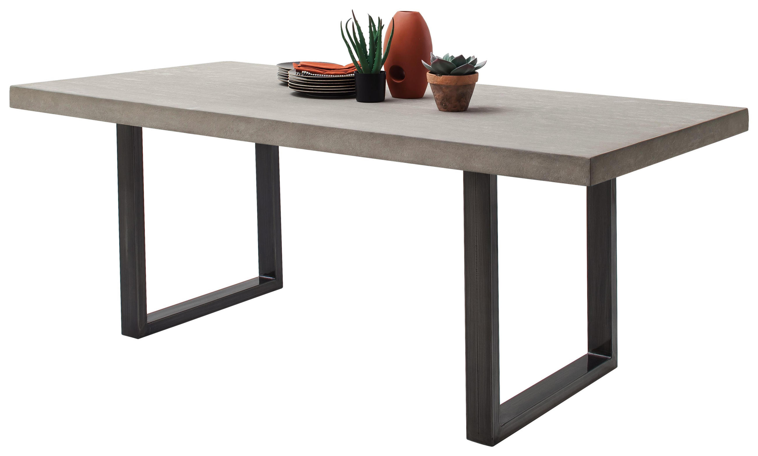 Esstisch in Metall, Holzwerkstoff 200/100/78 cm