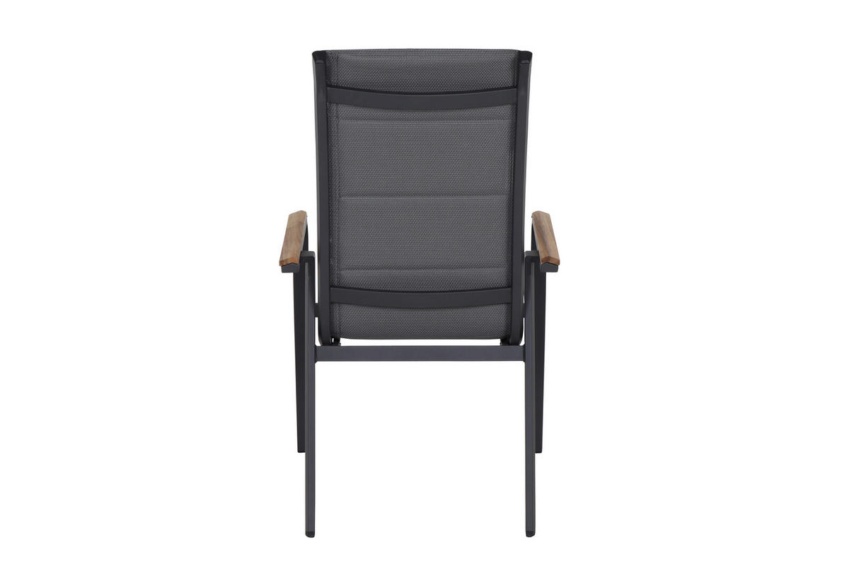 KLAPPSESSEL-SET in Holz, Metall, Kunststoff Anthrazit  - Anthrazit, Basics, Holz/Kunststoff (62,5/110/70,5cm) - Siena Garden
