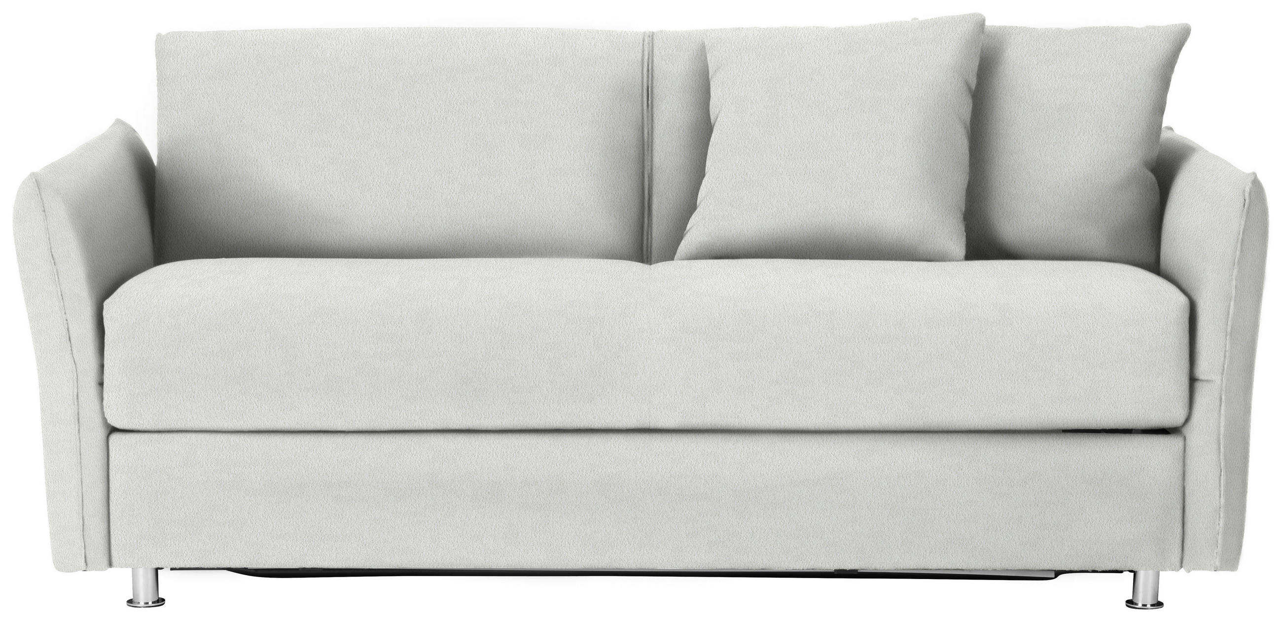 SCHLAFSOFA Flachgewebe Naturfarben  - Chromfarben/Naturfarben, MODERN, Textil/Metall (194/85/100cm) - Bali