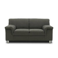 2-SITZER-SOFA Webstoff Schlammfarben  - Chromfarben/Schlammfarben, KONVENTIONELL, Textil/Metall (145/72/80cm) - MID.YOU