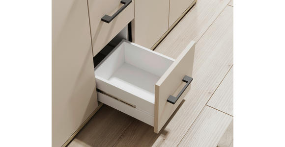 SIDEBOARD in 139/90/34 cm - Kaschmir/Schwarz, KONVENTIONELL, Holzwerkstoff/Kunststoff (139/90/34cm) - Carryhome